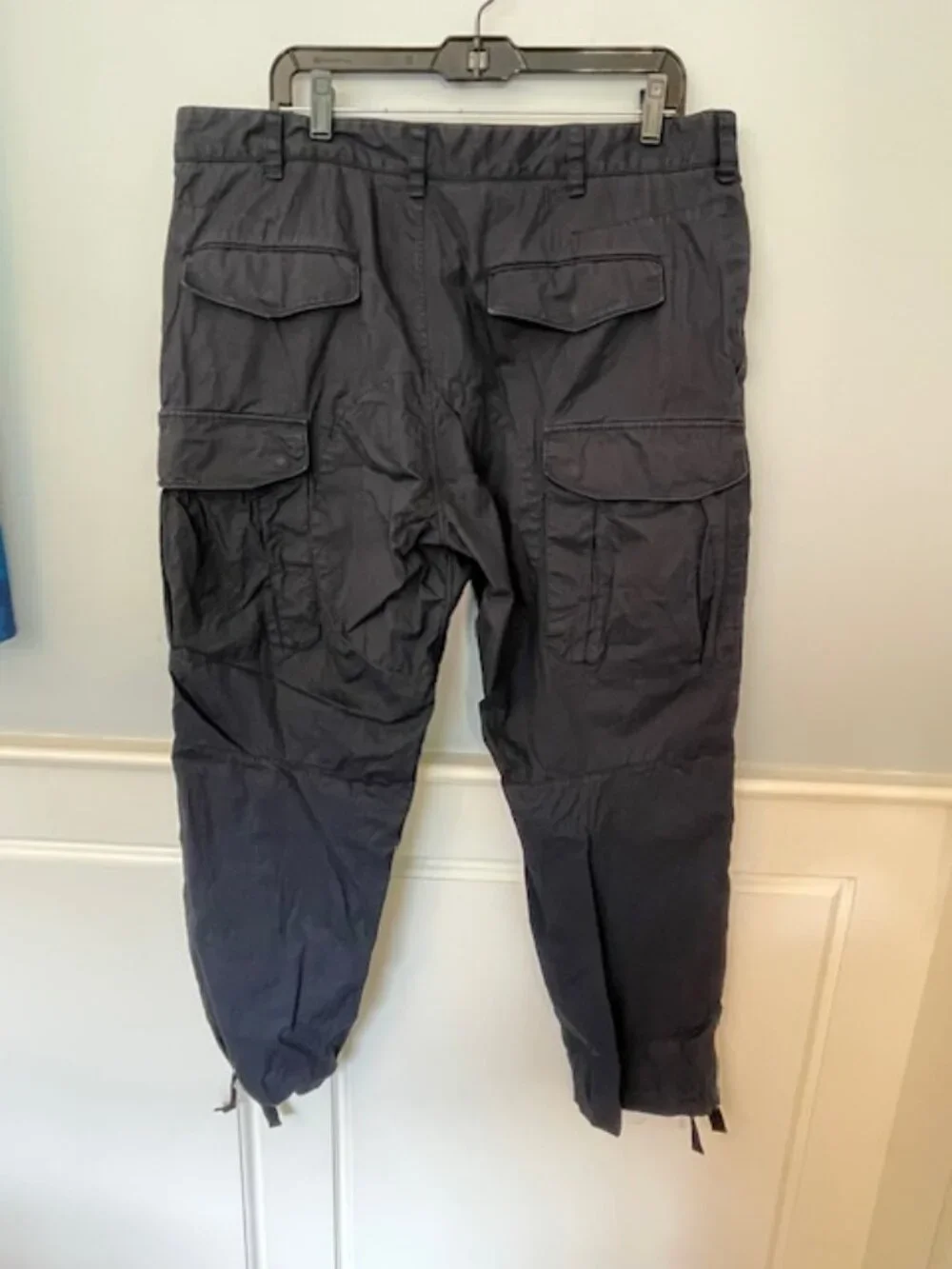 Rag & Bone Cargo Pants Navy Cotton Zip/Snap Fly Convertible Cuff Jogger 38